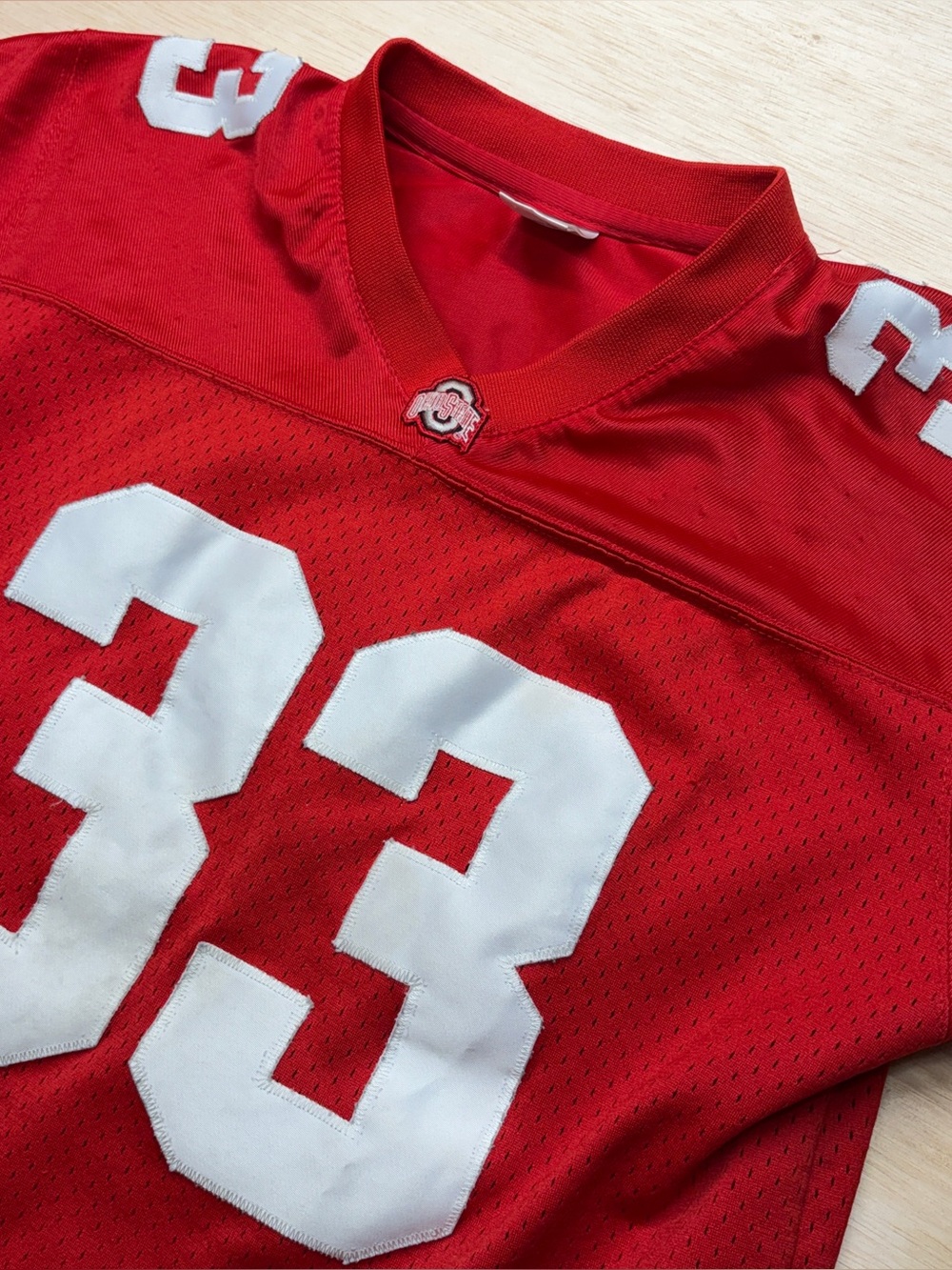 ### Adidas Ohio State Buckeyes #33 Football Jersey (Youth Large 14-16)